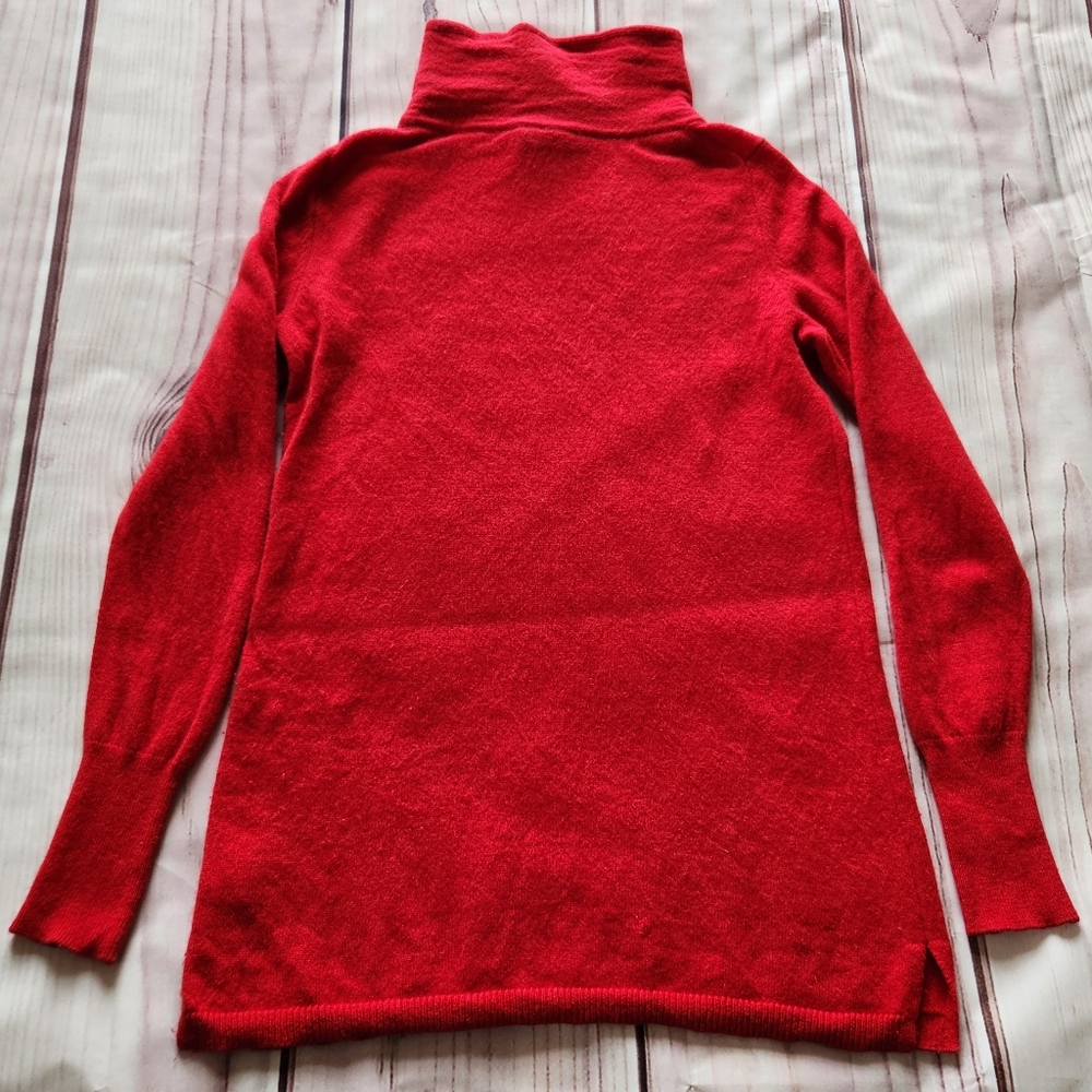 Talbots 100% Pure Cashmere Turtleneck Sweater Holiday Red | Women's Size XS - Picture 5 of 8